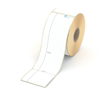 Etikett 50 x 170 mm - Thermopapier weiß permanent - 200 Etiketten pro Rolle - 25 mm Hülse 