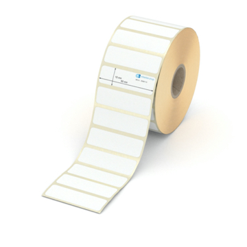 Etikett 50 x 15 mm - Transferpapier weiß leicht ablösbar - 2200 Etiketten pro Rolle - 25 mm Hülse 
