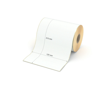 Etikett 120 x 210 mm - Transferpapier weiß leicht ablösbar - 150 Etiketten pro Rolle - 25 mm Hülse 