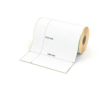 Etikett 148 x 210 mm - Transferpapier weiß permanent - 150 Etiketten pro Rolle - 25 mm Hülse 