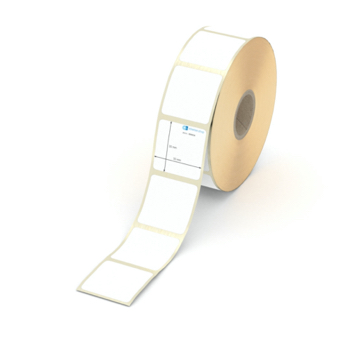 Etikett 30 x 30 mm - Thermopapier weiß leicht ablösbar - 1200 Etiketten pro Rolle - 25 mm Hülse 