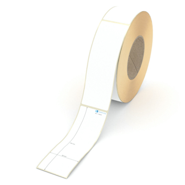 Etikett 50 x 150 mm - Thermopapier weiß permanent - 700 Etiketten pro Rolle - 76 mm Hülse 