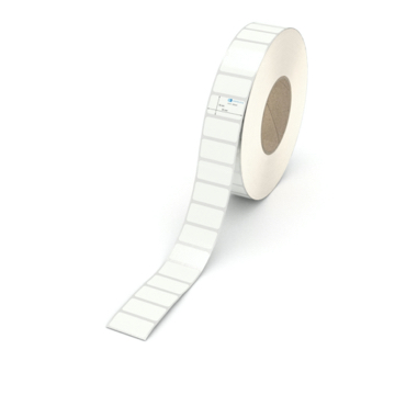Etikett 35 x 18 mm - PE-Folie weiß permanent - 5500 Etiketten pro Rolle - 76 mm Hülse 
