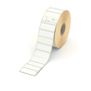 Etikett 36 x 13 mm - Transferpapier weiß permanent - 2500 Etiketten pro Rolle - 25 mm Hülse 
