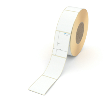 Etikett 53 x 81 mm - Transferpapier weiß leicht ablösbar - 1400 Etiketten pro Rolle - 76 mm Hülse 