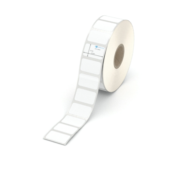 Etikett 25 x 15 mm - Polyester weiß permanent - 2200 Etiketten pro Rolle - 25 mm Hülse 