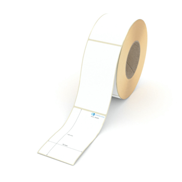 Etikett 70 x 134 mm - Thermopapier weiß permanent - 800 Etiketten pro Rolle - 76 mm Hülse 
