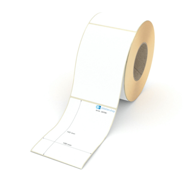Etikett 100 x 152 mm - Thermopapier weiß permanent - 700 Etiketten pro Rolle - 76 mm Hülse 