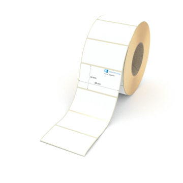 Etikett 98 x 54 mm - Thermopapier weiß leicht ablösbar - 2100 Etiketten pro Rolle - 76 mm Hülse 