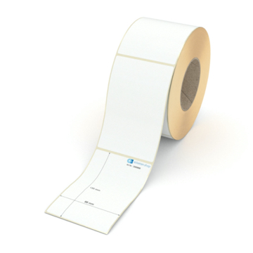 Etikett 88 x 135 mm - Transferpapier weiß leicht ablösbar - 800 Etiketten pro Rolle - 76 mm Hülse 