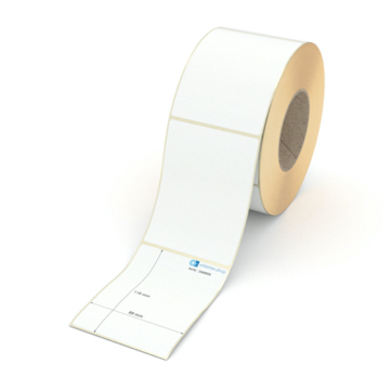 Etikett 89 x 118 mm - Transferpapier weiß leicht ablösbar - 900 Etiketten pro Rolle - 76 mm Hülse 