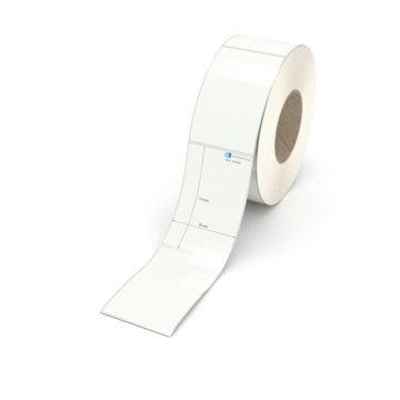Etikett 70 x 110 mm - PE-Folie weiß permanent - 1000 Etiketten pro Rolle - 76 mm Hülse 