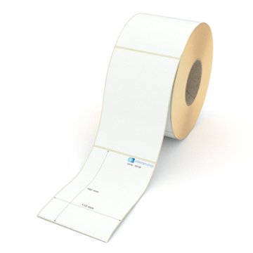 Etikett 110 x 162 mm - Transferpapier weiß permanent - 1100 Etiketten pro Rolle - 76 mm Hülse 