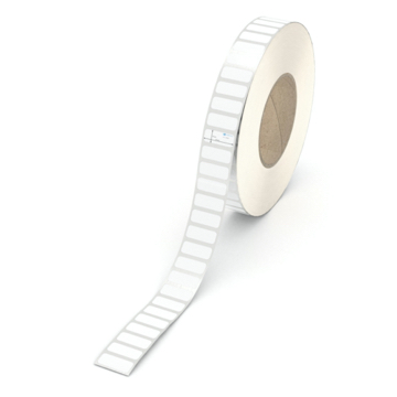 Etikett 25 x 10 mm - Polyester weiß permanent - 9000 Etiketten pro Rolle - 76 mm Hülse 