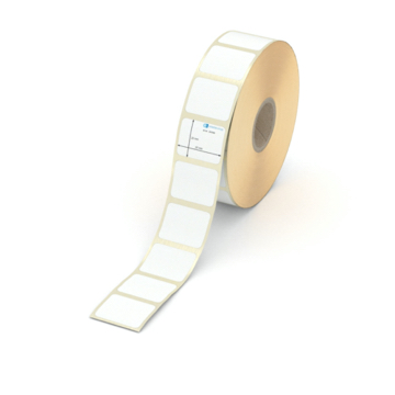 Etikett 25 x 20 mm - Transferpapier weiß leicht ablösbar - 1700 Etiketten pro Rolle - 25 mm Hülse 