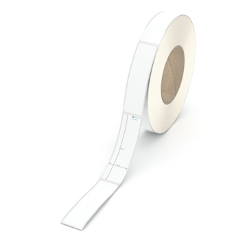 Etikett 25 x 90 mm - Polyester weiß permanent - 1200 Etiketten pro Rolle - 76 mm Hülse 