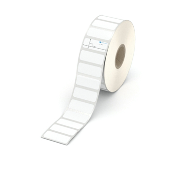 Etikett 30 x 12 mm - Polyester weiß permanent - 2600 Etiketten pro Rolle - 25 mm Hülse 