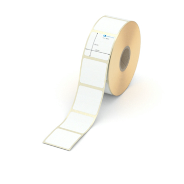 Etikett 30 x 29 mm - Transferpapier weiß permanent - 1200 Etiketten pro Rolle - 25 mm Hülse 