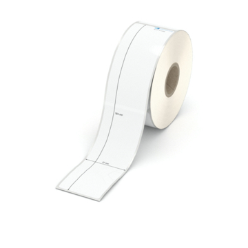 Etikett 37 x 184 mm - Polyester weiß permanent - 200 Etiketten pro Rolle - 25 mm Hülse 
