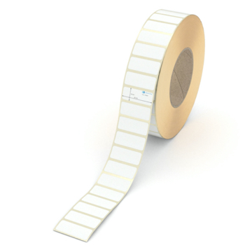 Etikett 40 x 16 mm - Transferpapier weiß permanent - 6000 Etiketten pro Rolle - 76 mm Hülse 