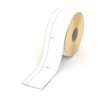 Etikett 40 x 242 mm - Thermopapier weiß leicht ablösbar - 150 Etiketten pro Rolle - 25 mm Hülse 