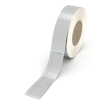 Etikett 41 x 174 mm - Polyester silbern permanent - 600 Etiketten pro Rolle - 76 mm Hülse 