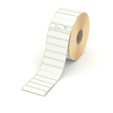 Etikett 42 x 10 mm - Transferpapier weiß leicht ablösbar - 3000 Etiketten pro Rolle - 25 mm Hülse 