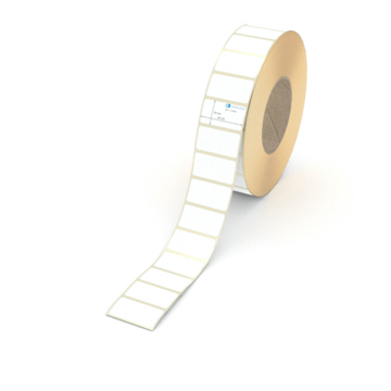 Etikett 43 x 23 mm - Thermopapier weiß permanent - 4500 Etiketten pro Rolle - 76 mm Hülse 