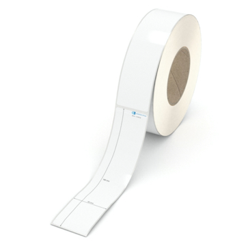 Etikett 44 x 195 mm - Polyester weiß permanent - 600 Etiketten pro Rolle - 76 mm Hülse 