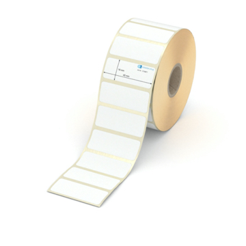 Etikett 45 x 18 mm - Transferpapier weiß permanent - 1900 Etiketten pro Rolle - 25 mm Hülse 