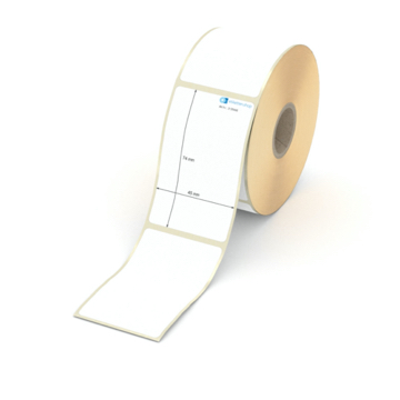 Etikett 45 x 74 mm - Thermopapier weiß leicht ablösbar - 500 Etiketten pro Rolle - 25 mm Hülse 