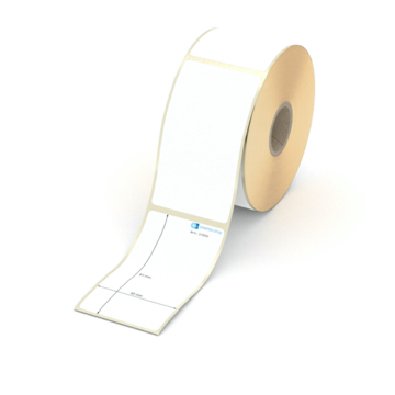 Etikett 45 x 81 mm - Thermopapier weiß leicht ablösbar - 450 Etiketten pro Rolle - 25 mm Hülse 