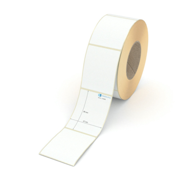 Etikett 67 x 85 mm - Transferpapier weiß permanent - 1300 Etiketten pro Rolle - 76 mm Hülse 