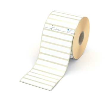 Etikett 68 x 10 mm - Thermopapier weiß leicht ablösbar - 3000 Etiketten pro Rolle - 25 mm Hülse 