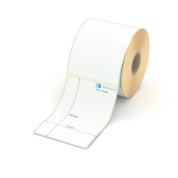 Etikett 70 x 102 mm - Transferpapier weiß leicht ablösbar - 350 Etiketten pro Rolle - 25 mm Hülse 