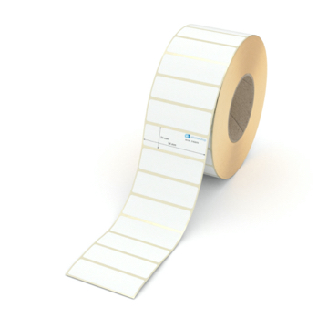 Etikett 74 x 24 mm - Transferpapier weiß leicht ablösbar - 4000 Etiketten pro Rolle - 76 mm Hülse 