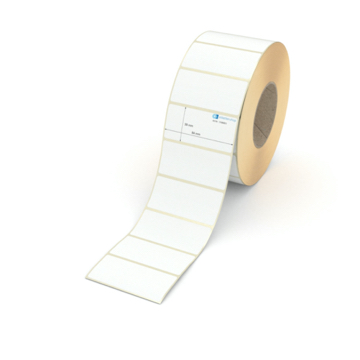 Etikett 84 x 39 mm - Transferpapier weiß leicht ablösbar - 2800 Etiketten pro Rolle - 76 mm Hülse 