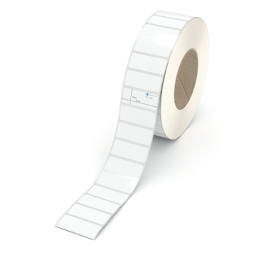 Etikett 47 x 19 mm - Polyester weiß permanent - 5000 Etiketten pro Rolle - 76 mm Hülse 