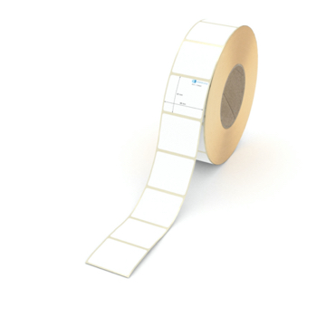 Etikett 48 x 42 mm - Thermopapier weiß leicht ablösbar - 2600 Etiketten pro Rolle - 76 mm Hülse 