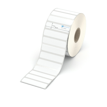Etikett 50 x 12 mm - Polyester weiß permanent - 2600 Etiketten pro Rolle - 25 mm Hülse 