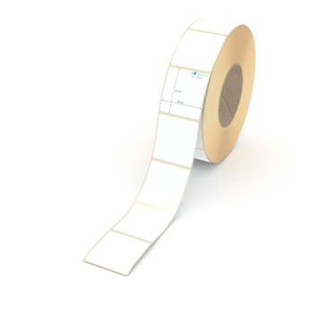 Etikett 50 x 53 mm - Thermopapier weiß leicht ablösbar - 2100 Etiketten pro Rolle - 76 mm Hülse 