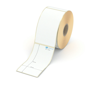 Etikett 50 x 92 mm - Transferpapier weiß leicht ablösbar - 400 Etiketten pro Rolle - 25 mm Hülse 
