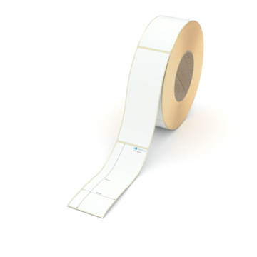 Etikett 50 x 140 mm - Transferpapier weiß leicht ablösbar - 800 Etiketten pro Rolle - 76 mm Hülse 