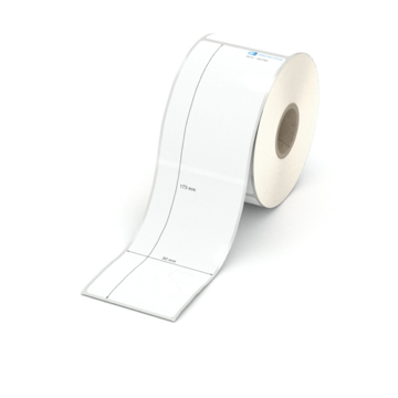 Etikett 50 x 173 mm - Polyester weiß permanent - 200 Etiketten pro Rolle - 25 mm Hülse 