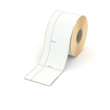 Etikett 50 x 200 mm - Transferpapier weiß permanent - 150 Etiketten pro Rolle - 25 mm Hülse 
