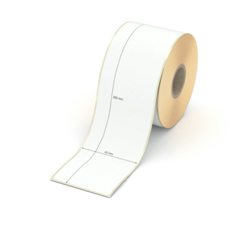 Etikett 52 x 200 mm - Transferpapier weiß leicht ablösbar - 150 Etiketten pro Rolle - 25 mm Hülse 