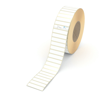 Etikett 55 x 12 mm - Thermopapier weiß permanent - 8000 Etiketten pro Rolle - 76 mm Hülse 