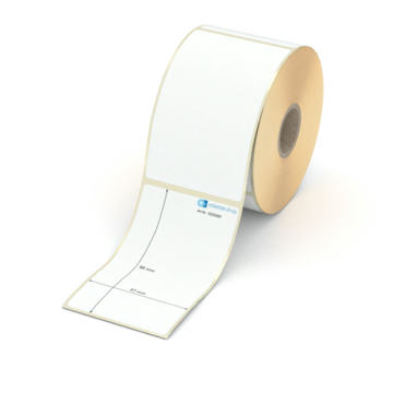 Etikett 57 x 95 mm - Transferpapier weiß leicht ablösbar - 400 Etiketten pro Rolle - 25 mm Hülse 