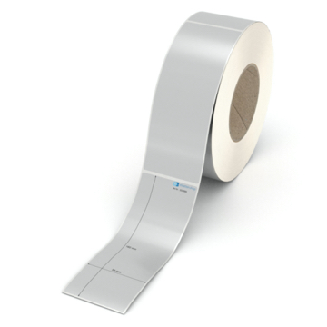 Etikett 59 x 160 mm - Polyester silbern permanent - 700 Etiketten pro Rolle - 76 mm Hülse 