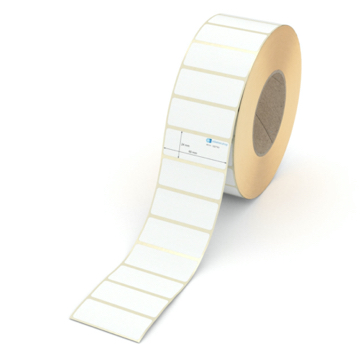 Etikett 60 x 24 mm - Transferpapier weiß permanent - 4000 Etiketten pro Rolle - 76 mm Hülse 